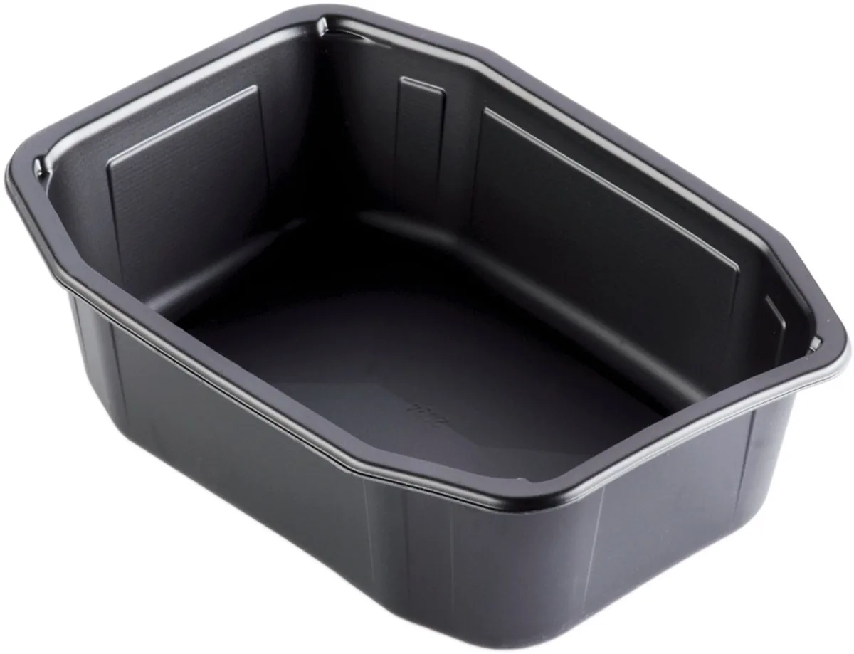 Menüschale 1395 ml · 215×148×70 mm · Schwarz · PP