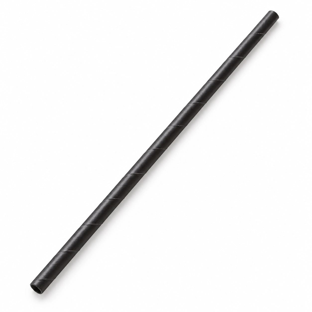 Papier-Trinkhalm Ø 8 mm · 230 mm · Schwarz · Karton/Papier