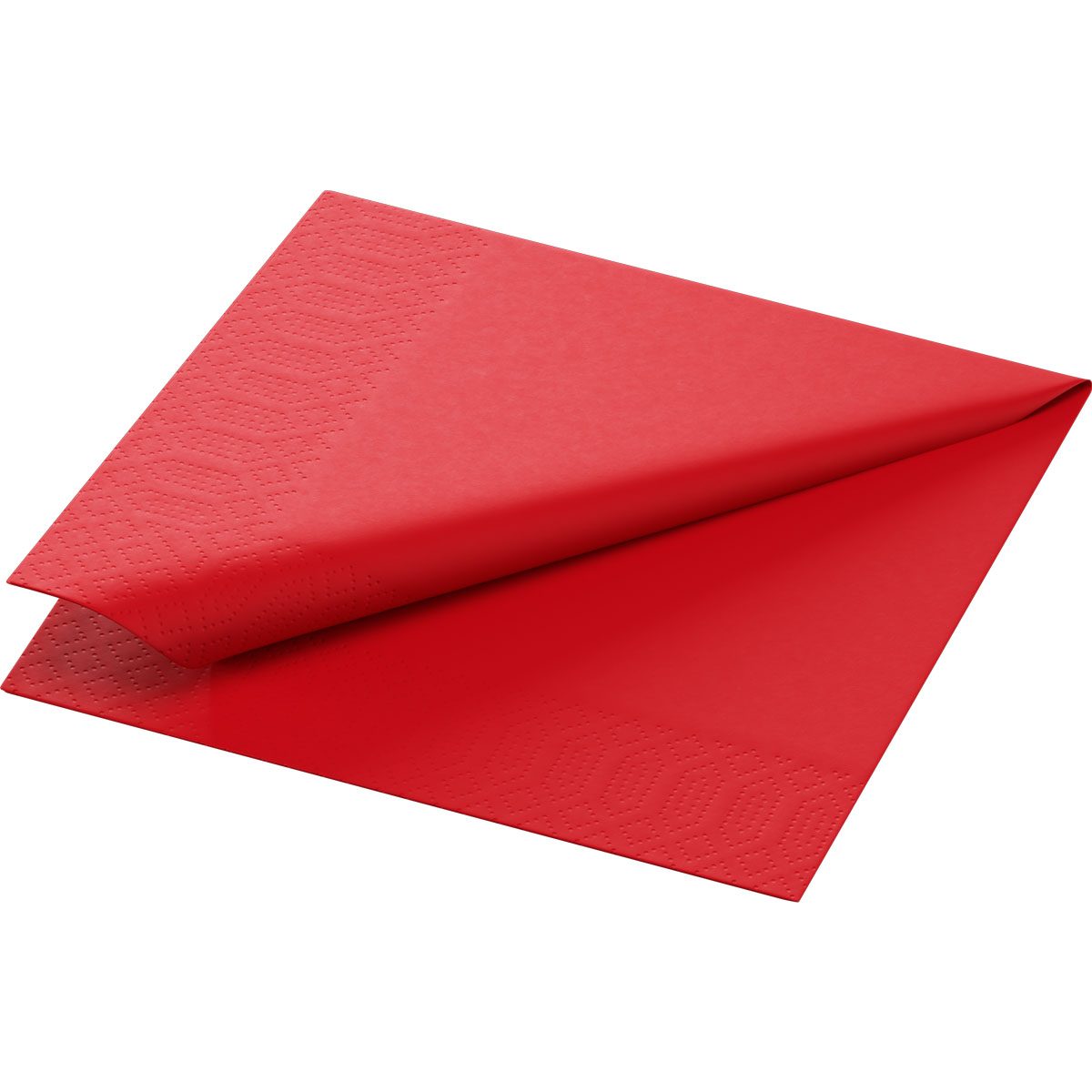 Serviette · 24×24 cm · Rot · 3-lagig · 1/4 Falz · Tissue