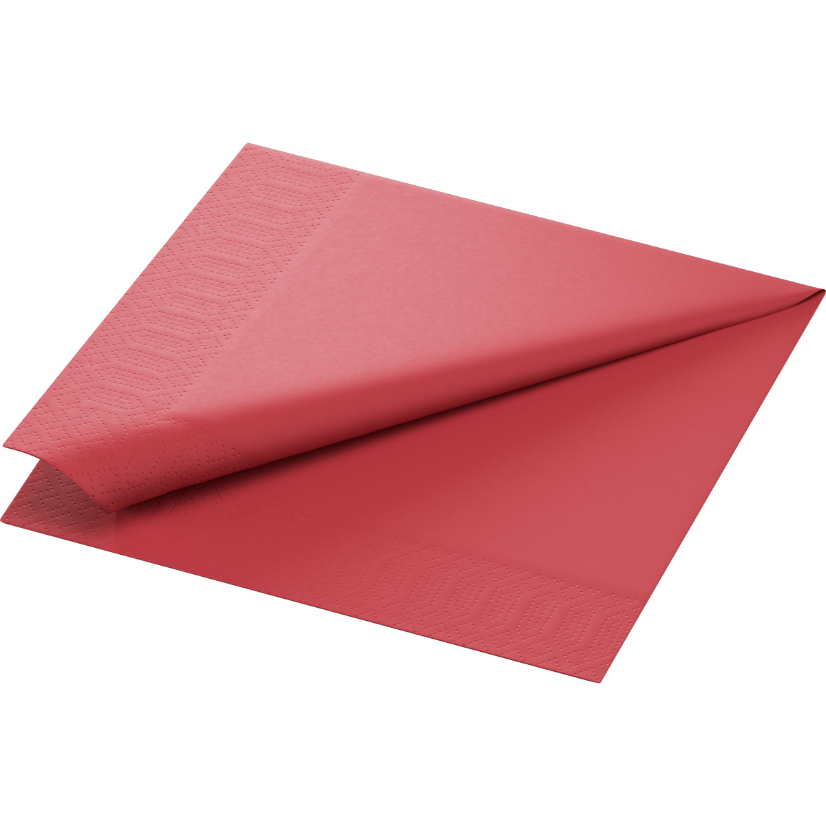 Serviette · 40×40 cm · Bordeaux · 3-lagig · 1/4 Falz · Tissue