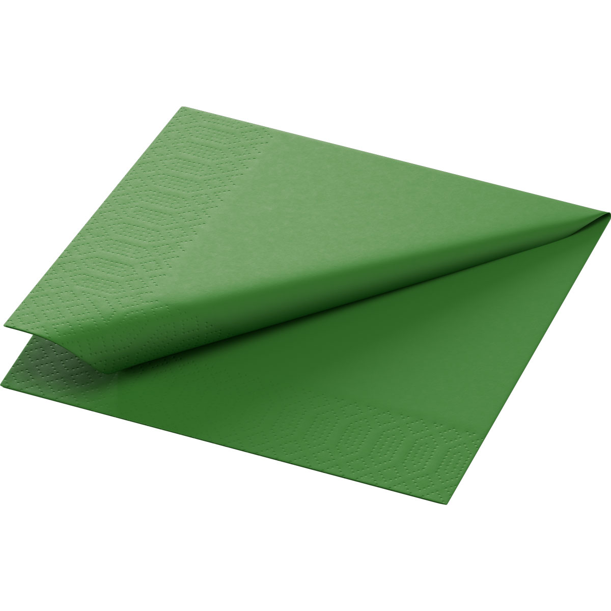 Serviette · 24×24 cm · Leaf Green · 3-lagig · 1/4 Falz · Tissue