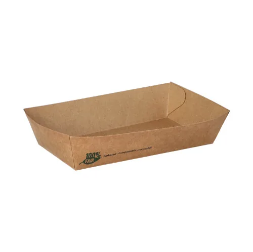 Pommes-Tray ca. 500 ml · 105×170×35 mm · Braun · Karton