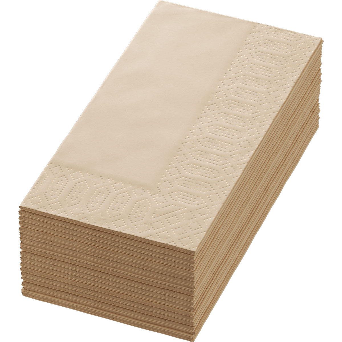 Serviette · 40×40 cm · Natural Brown · 3-lagig · 1/8 Buchfalz · Tissue