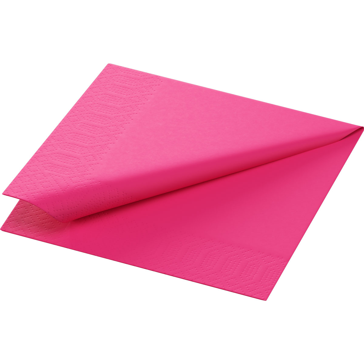 Serviette · 24×24 cm · Fuchsia · 3-lagig · 1/4 Falz · Tissue