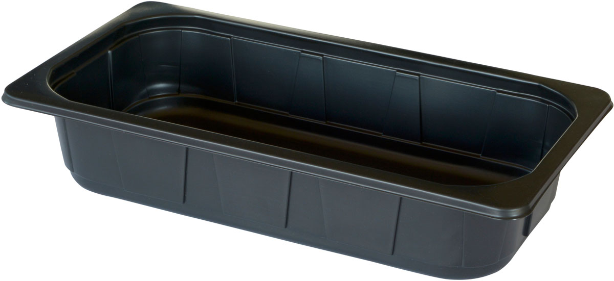 PP-Schale 1/3 GN 325×176×65 mm Schwarz ungeteilt