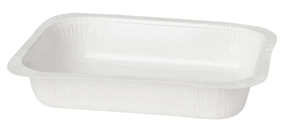 Karton/PET Schale 186×136×35 mm Weiß ungeteilt