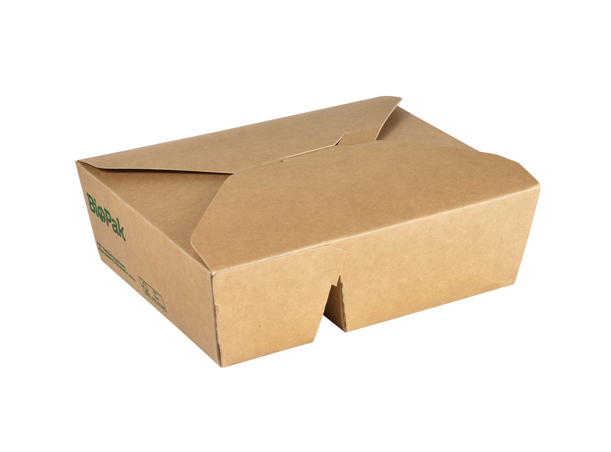Bio-Box 2-geteilt 400/480 ml · 170×140×50 mm · Braun · Karton