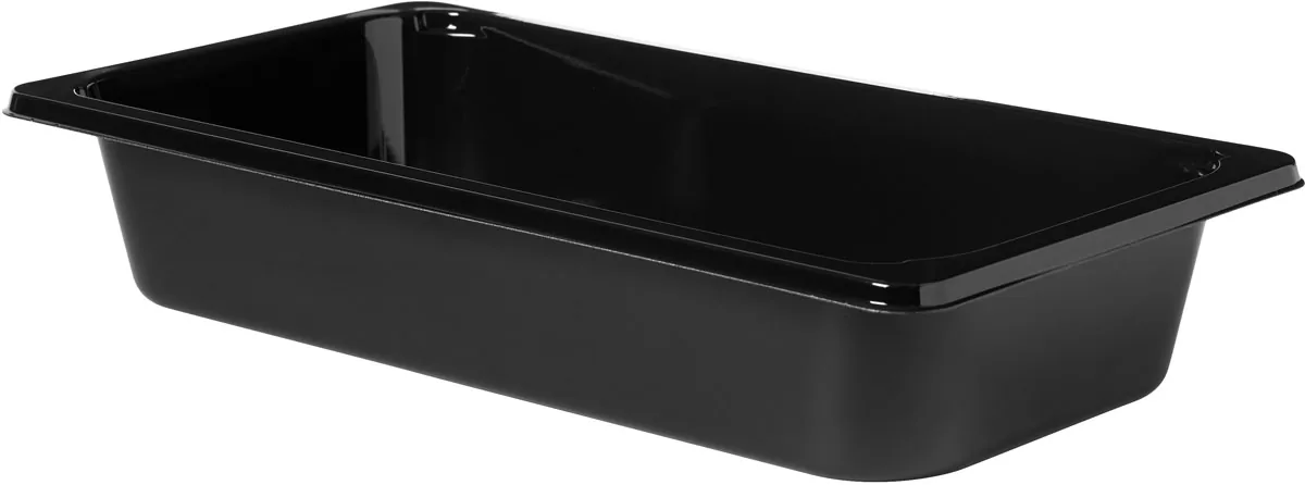 CPET-Schale ⅓ GN 2400 ml · 325×176×60 mm · Schwarz · CPET