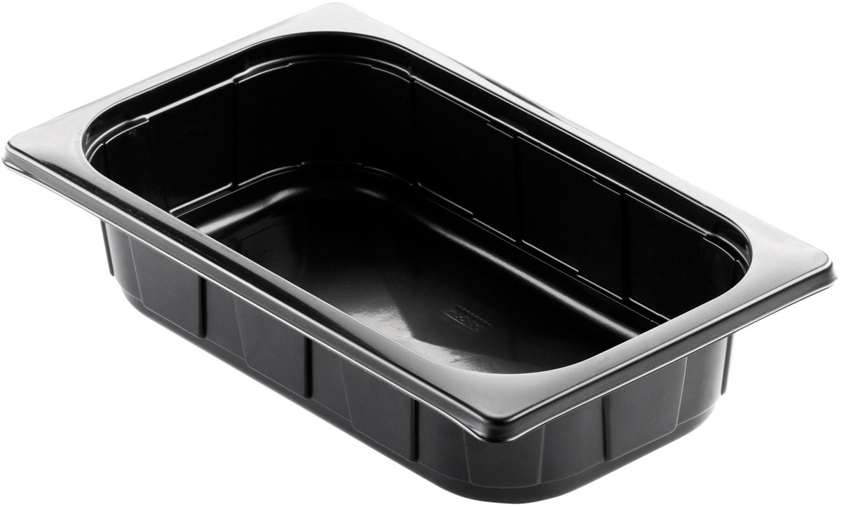 PP-Schale 1/4 GN 265×161×60 mm Schwarz ungeteilt