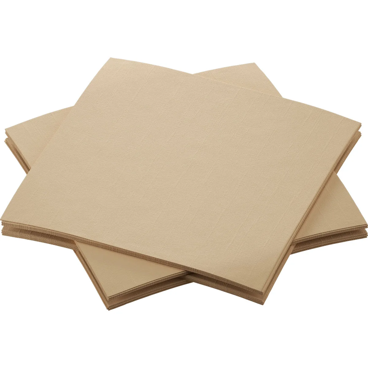 Serviette Dunisoft Bio · 20×20 cm · Natural Brown · Airlaid