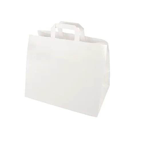 Papiertüten 27 x 32 x 21,5 cm Weiß mit Tragegriff