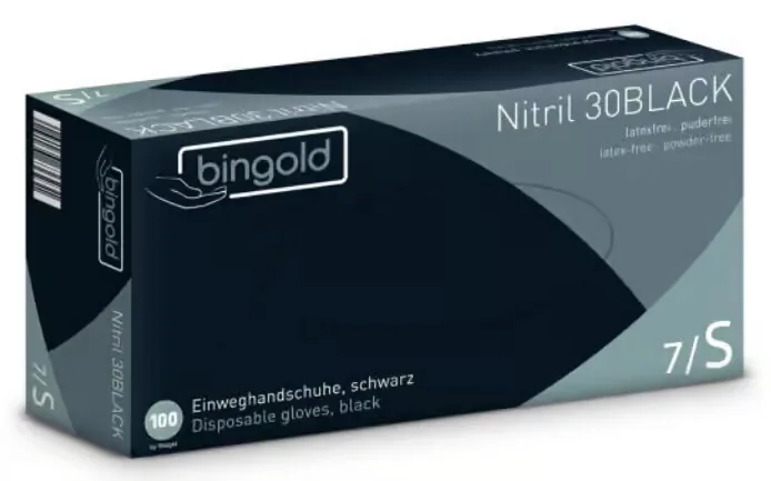 Einweghandschuhe · Größe S · Schwarz · Nitril