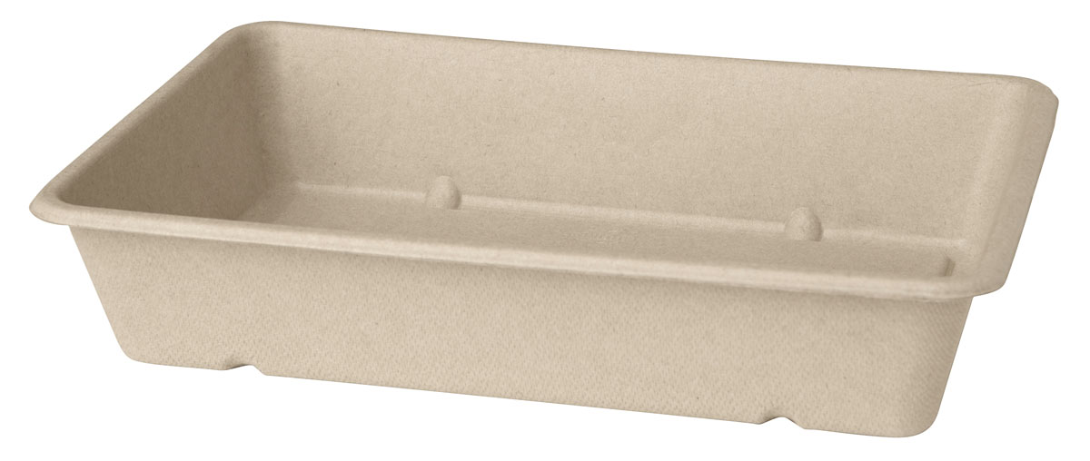 Menübox 850/1200 ml · 230×155 mm · Braun · Bagasse