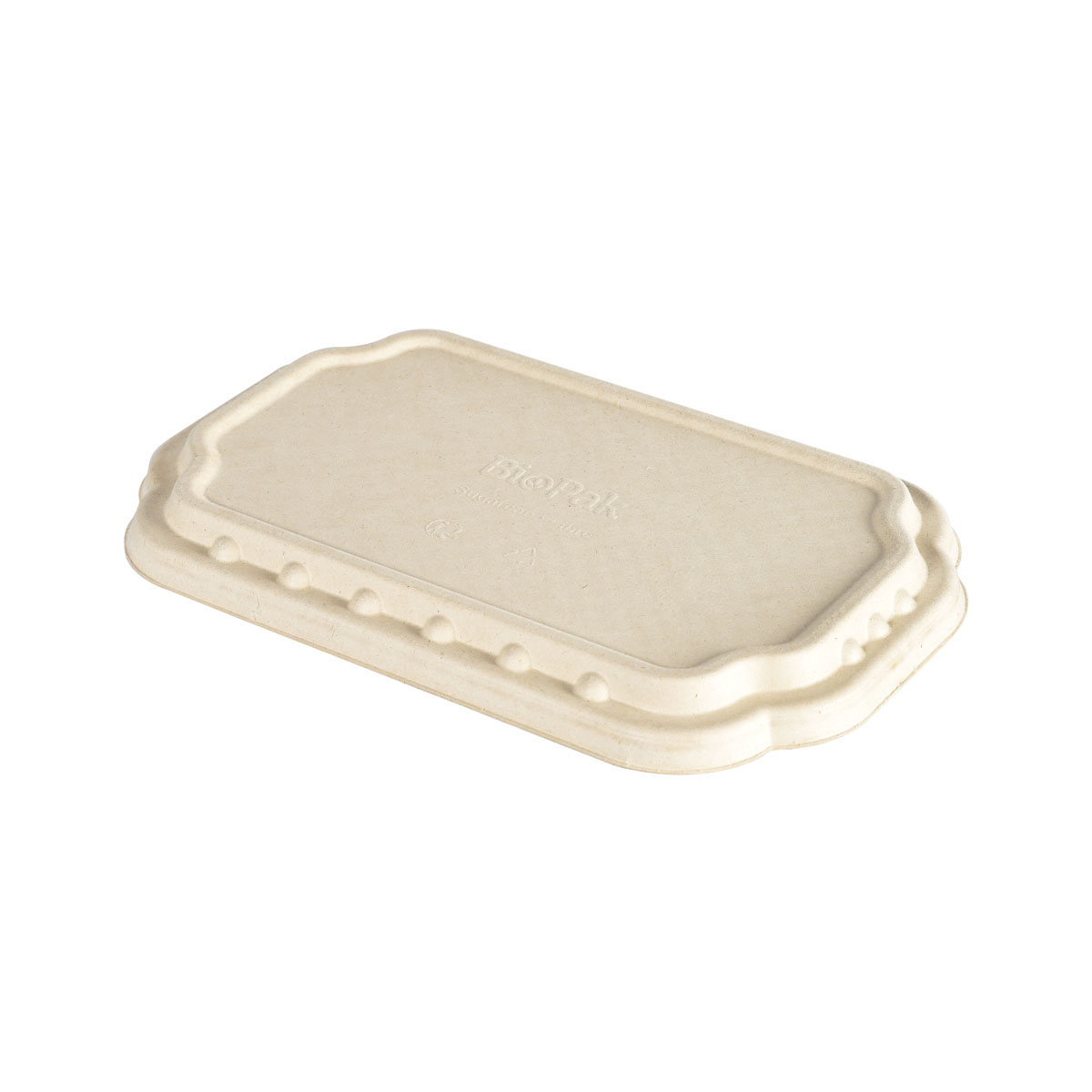 Take-Away Fibre Deckel 256×165×19 mm Braun