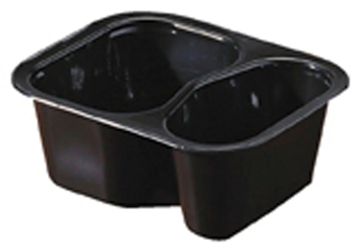 PP-Schälchen 220|140 ml · 138×114×53 mm · Schwarz · PP
