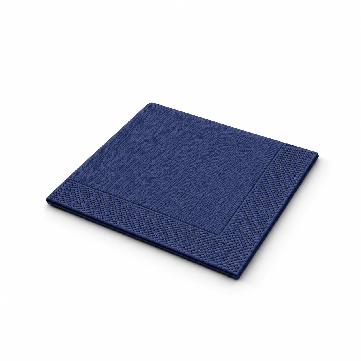 Serviette · 40×40 cm · Dunkelblau · 4-lagig · 1/4 Falz