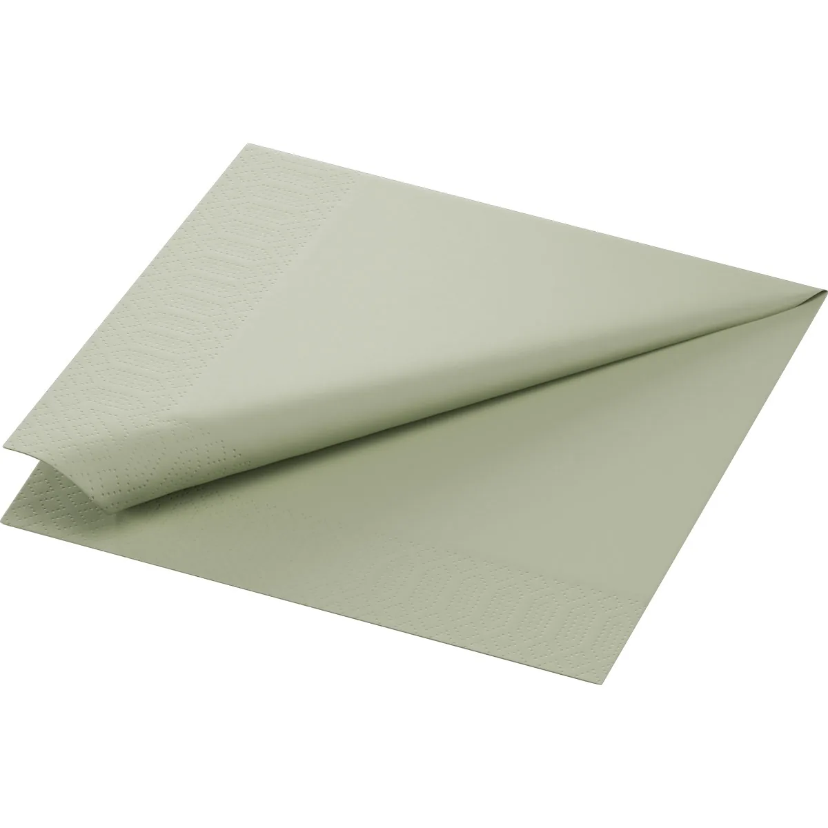Serviette · 40×40 cm · Pistaziengrün · 2-lagig · 1/4 Falz · Tissue