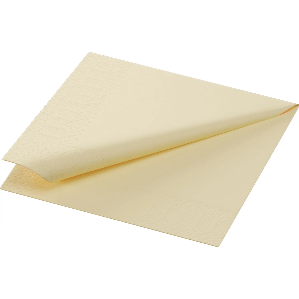 Serviette · 24×24 cm · Cream · 3-lagig · 1/4 Falz · Tissue