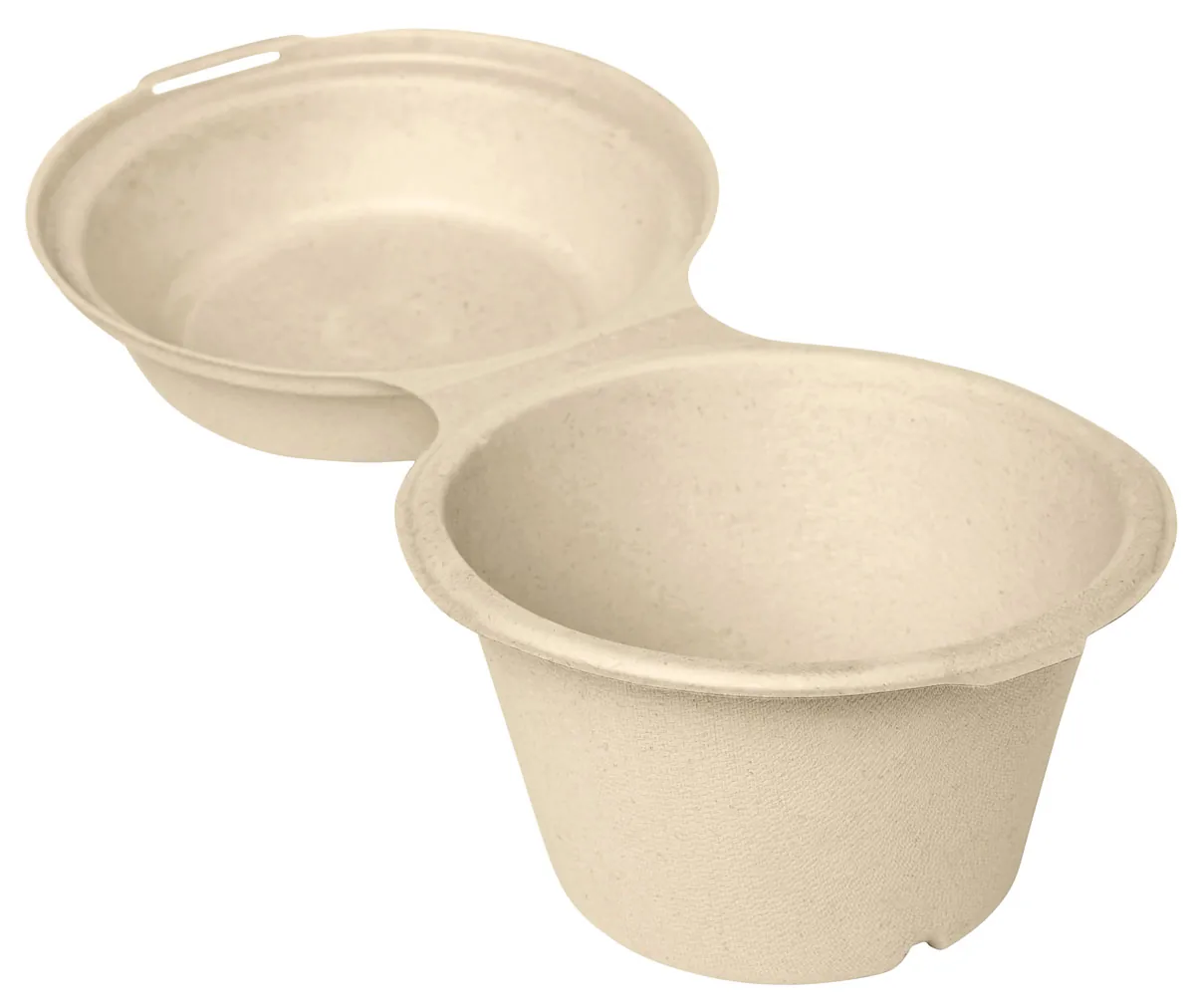 Snackbox 575 ml · 132×132×75 mm · Braun · Bagasse