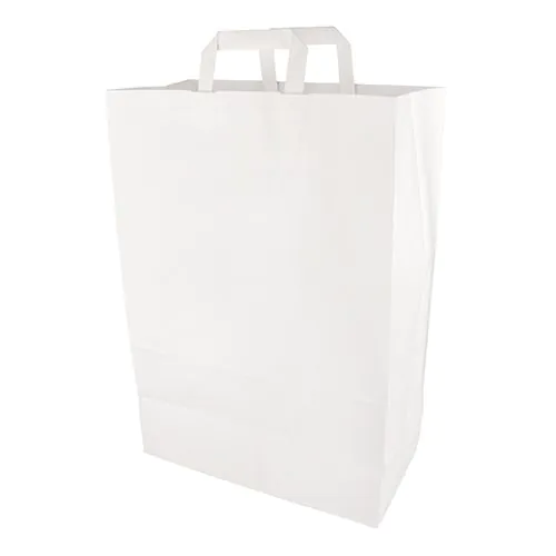 Papiertüten 44 x 32 x 17 cm weiss mit Tragegriff