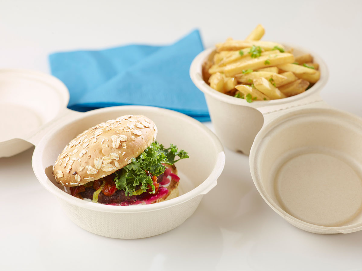 Snackbox - 575 ml - 132×132×75 mm - Braun - ungeteilt