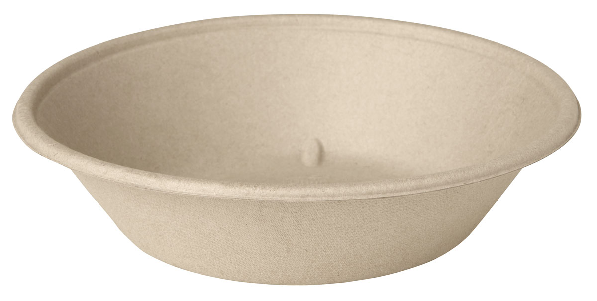 Salatschale Bagasse 800 ml Braun ungeteilt (Classic Round)