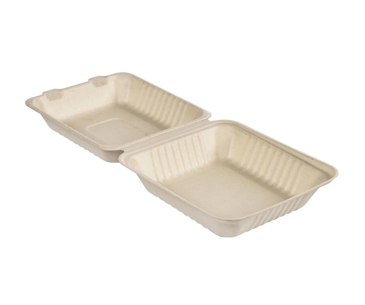 Menübox 1000 ml · 223×200×45 mm · Braun · Bagasse