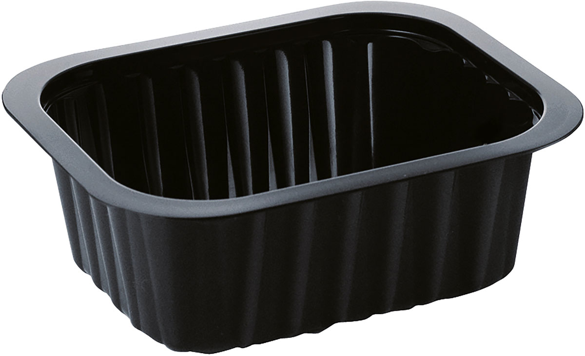 PP-Schälchen 138×114×53 mm Schwarz ungeteilt