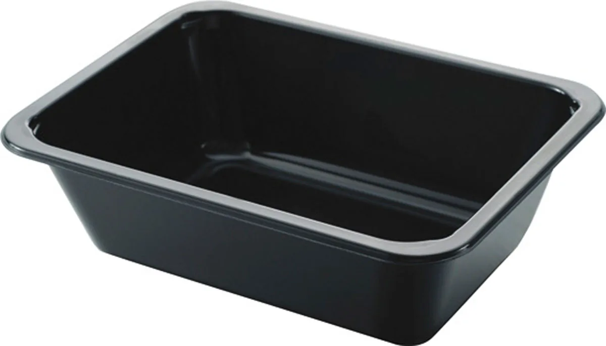 CPET-Schale 670 ml · 171×127×50 mm · Schwarz · CPET