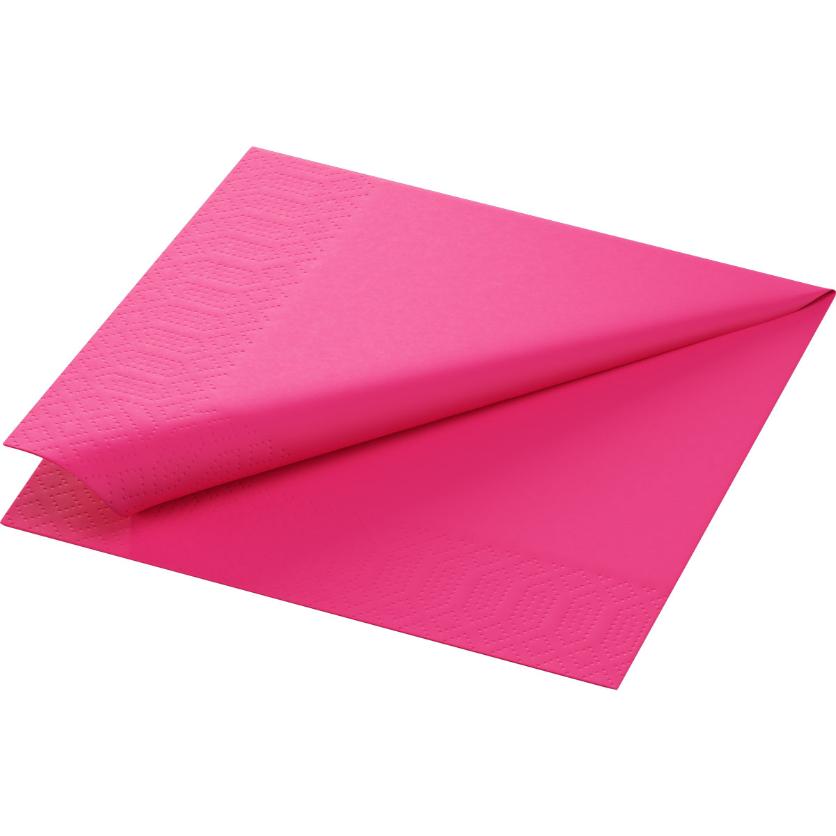 Serviette · 33×33 cm · Fuchsia · 3-lagig · 1/4 Falz · Tissue
