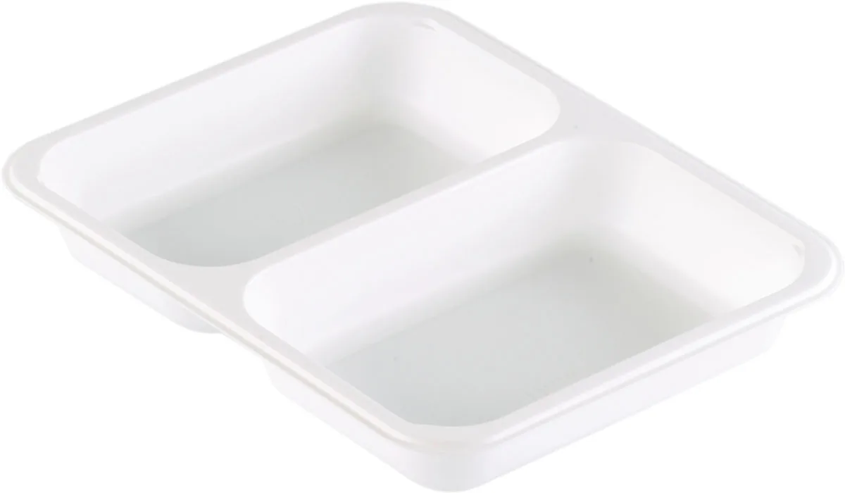 PP-Schale Caterline 810 ml · 227×178×32 mm · Weiß · PP · 2-Teilung