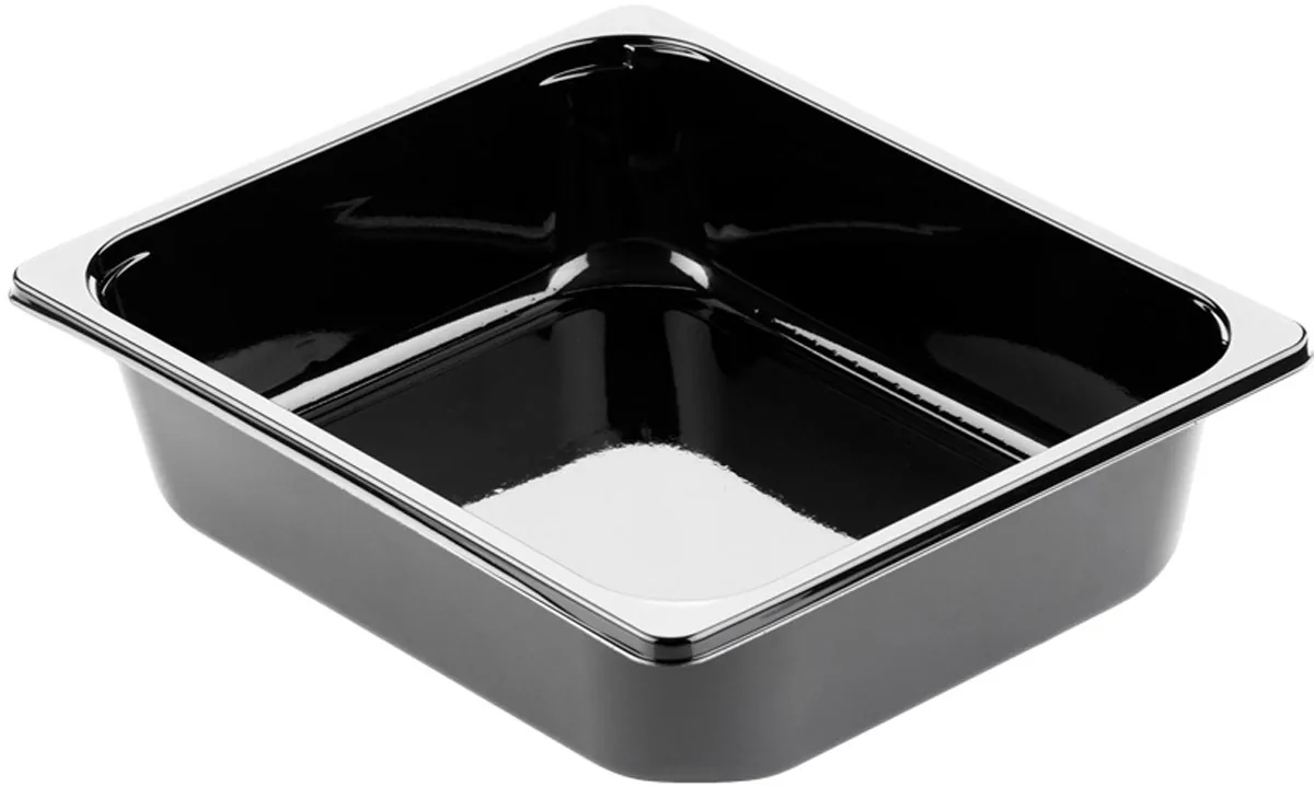 CPET-Schale ½ GN 5100 ml · 325×265×79 mm · Schwarz · CPET