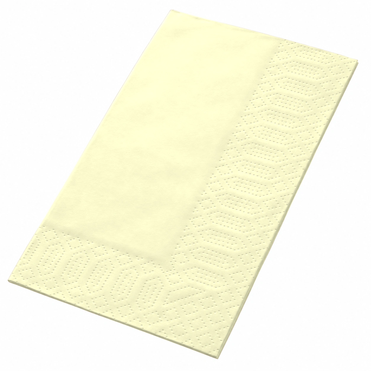 Serviette · 33×33 cm · Creme · 2-lagig · 1/8 Buchfalz · Tissue