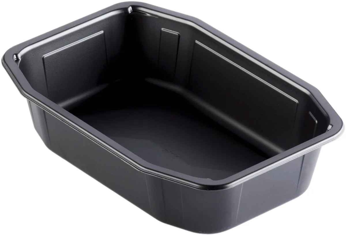 Menüschale 1035 ml · 215×148×50 mm · Schwarz · PP