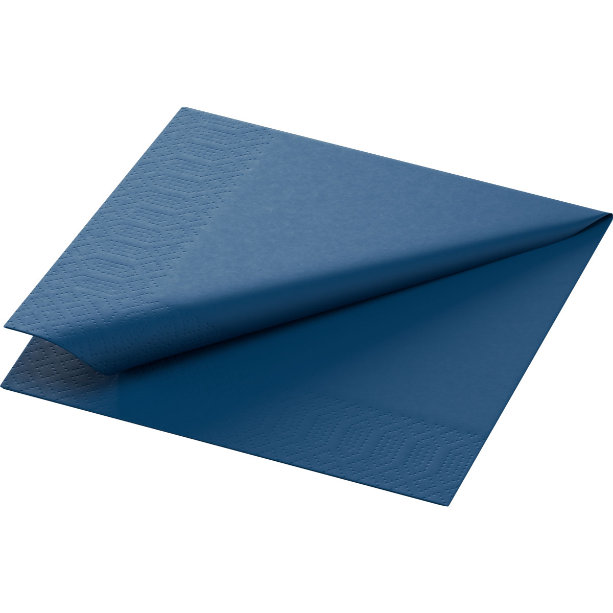 Serviette · 24×24 cm · Dunkelblau · 3-lagig · 1/4 Falz · Tissue