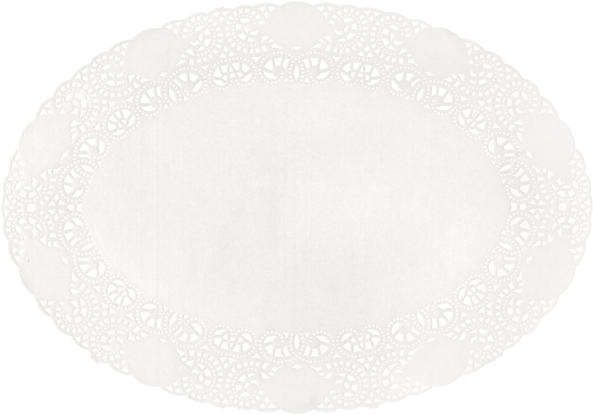 Tortenspitzen oval 17 x 24 cm Weiß