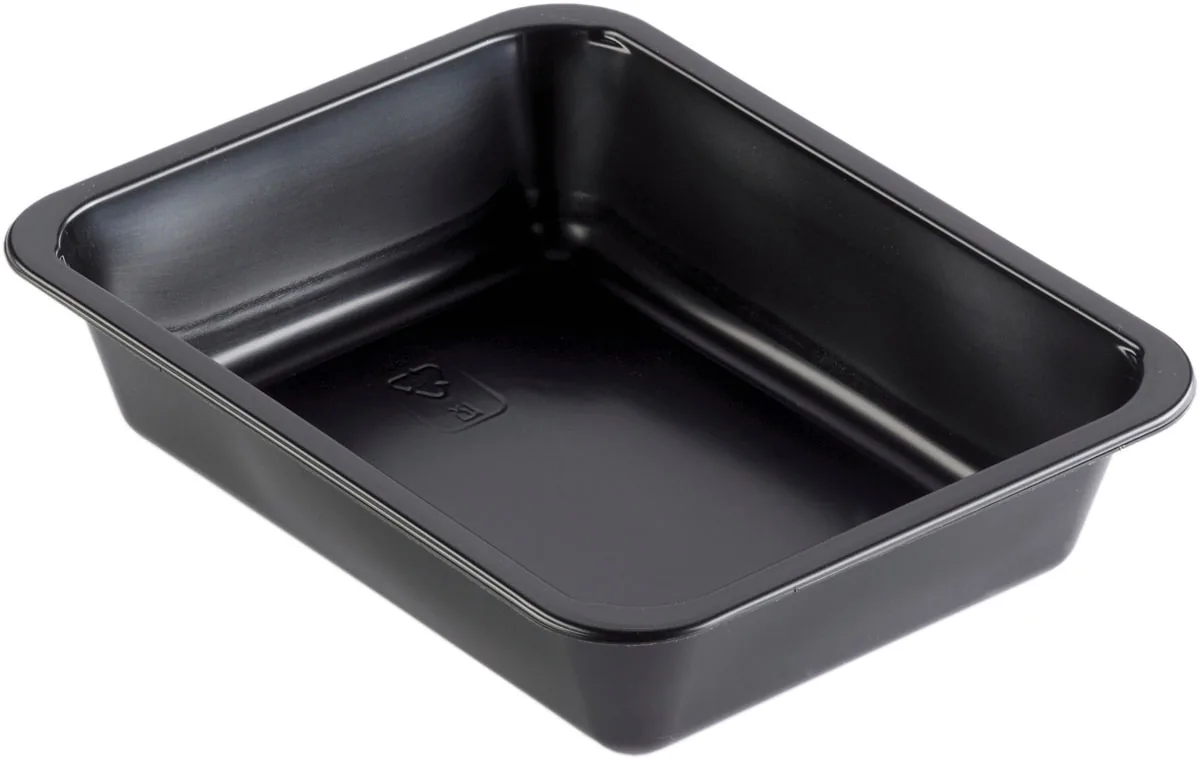 PP-Schale Caterline 1345 ml · 227×178×50 mm · Schwarz · PP · ungeteilt