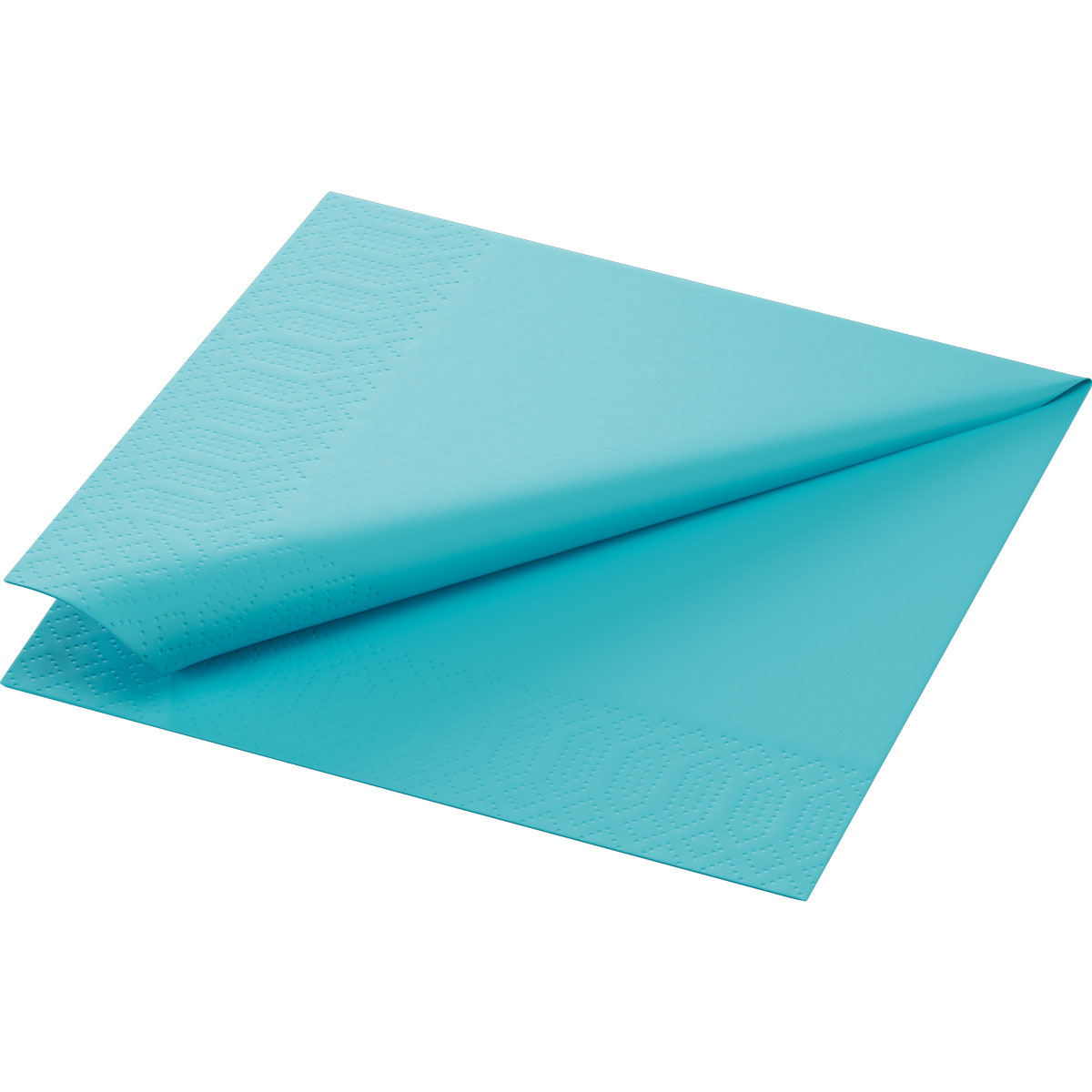 Serviette · 33×33 cm · Mint Blue · 3-lagig · 1/4 Falz · Tissue