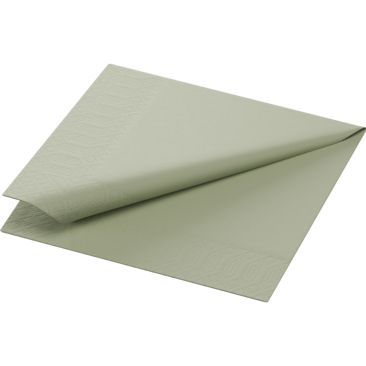 Serviette · 24×24 cm · Pistaziengrün · 3-lagig · 1/4 Falz · Tissue