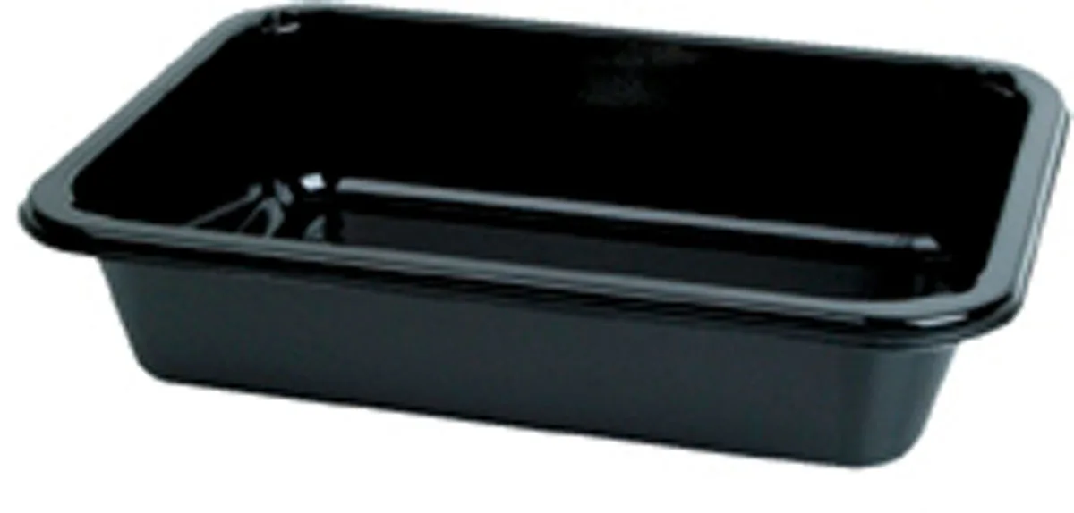 CPET-Schale 700 ml · 187×137×40 mm · Schwarz · CPET