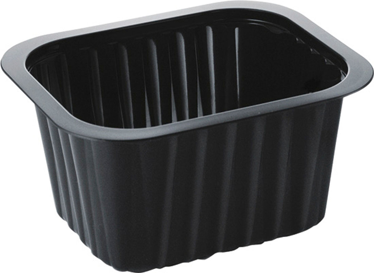PP-Schälchen 138×114×70 mm Schwarz ungeteilt