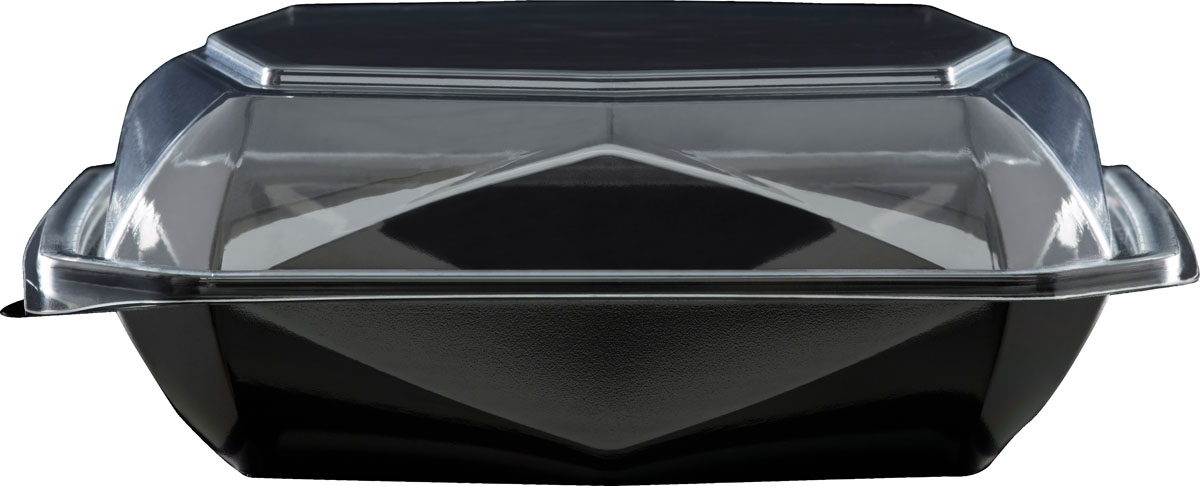 Octaview 185x185x70 mm - 625 ml - Schwarz ungeteilt