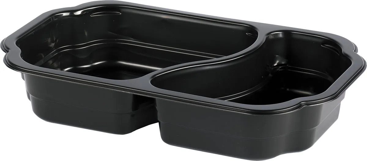 PP-Schale Take-Away 700|400 ml · 250×159×45 mm · Schwarz · PP/Mineral