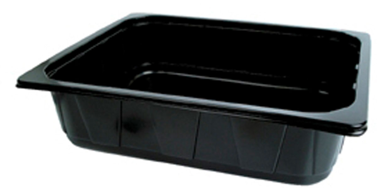 PP-Schale 1/2 GN 325×265×60 mm Schwarz ungeteilt