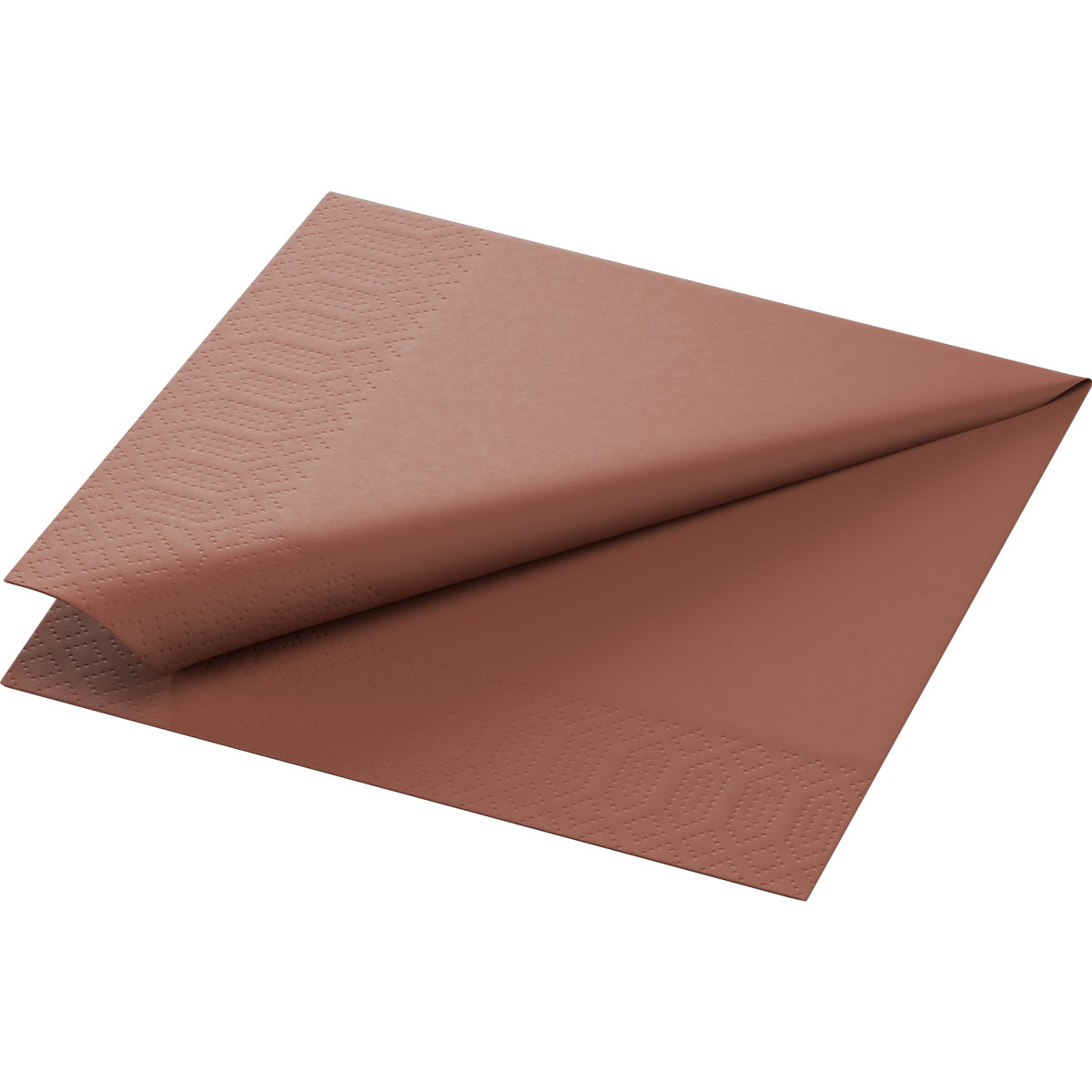 Serviette · 33×33 cm · Chestnut · 3-lagig · 1/4 Falz · Tissue