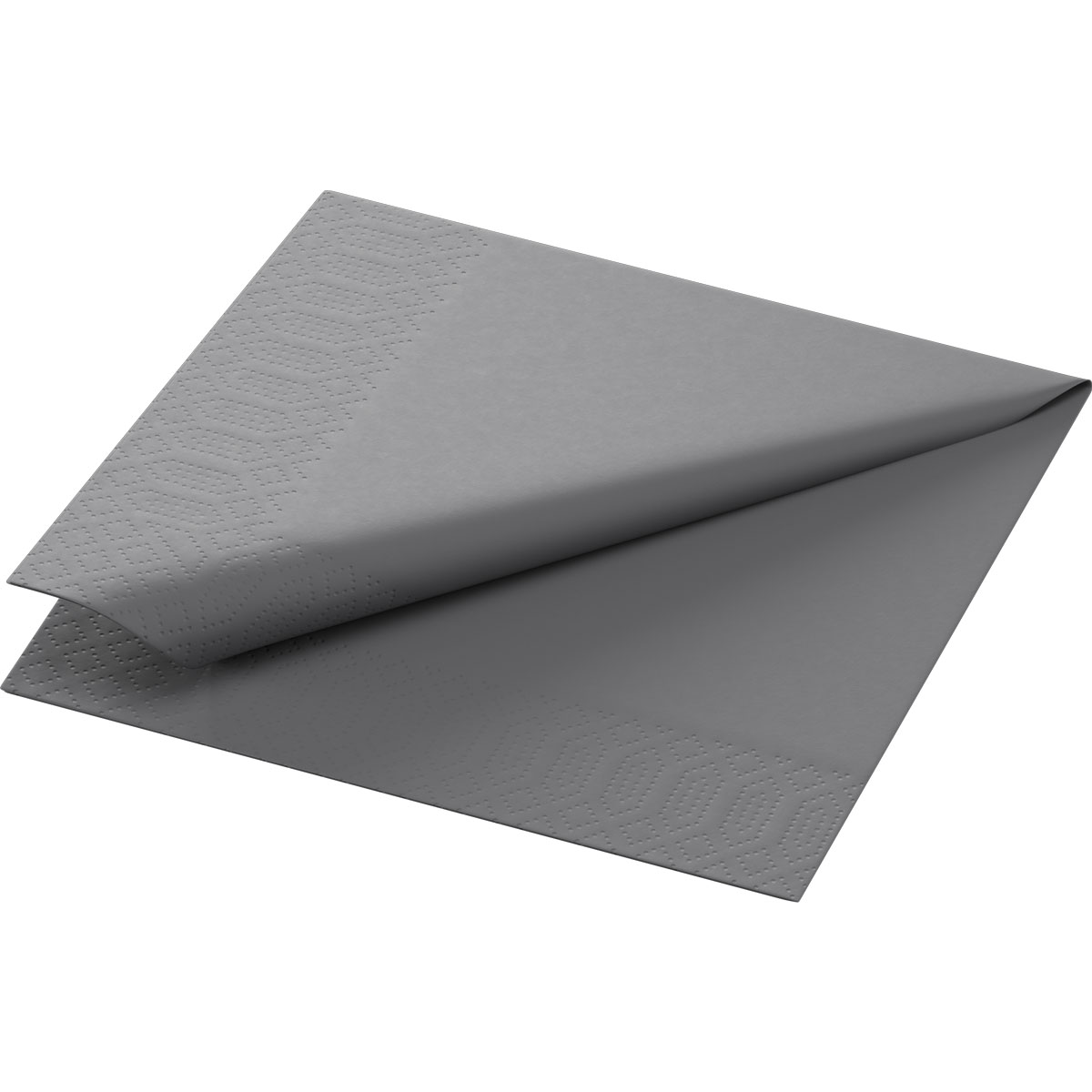 Serviette · 24×24 cm · Granite Grey · 3-lagig · 1/4 Falz · Tissue