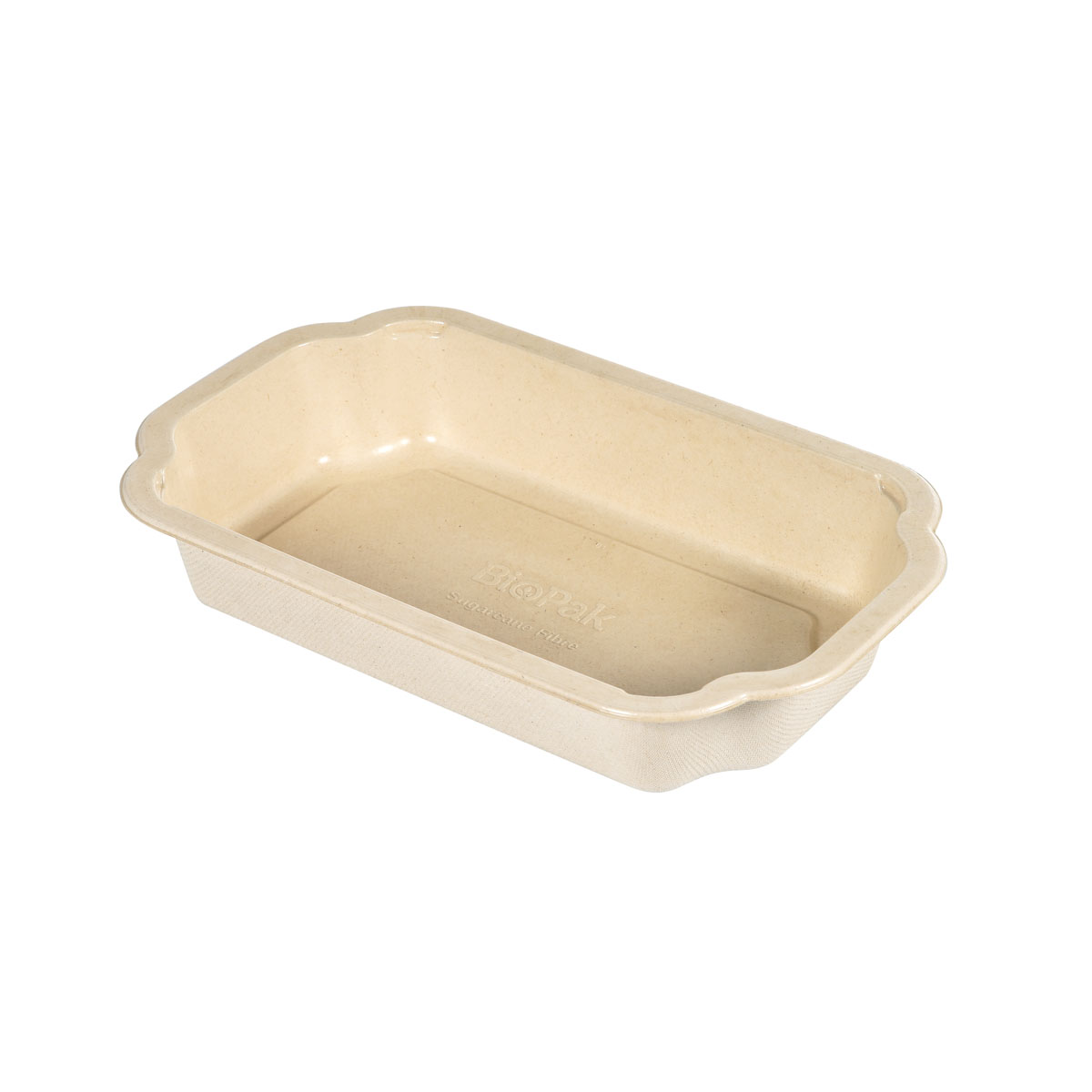 Schale Take-Away Fibre 250×159×43 mm Braun ungeteilt
