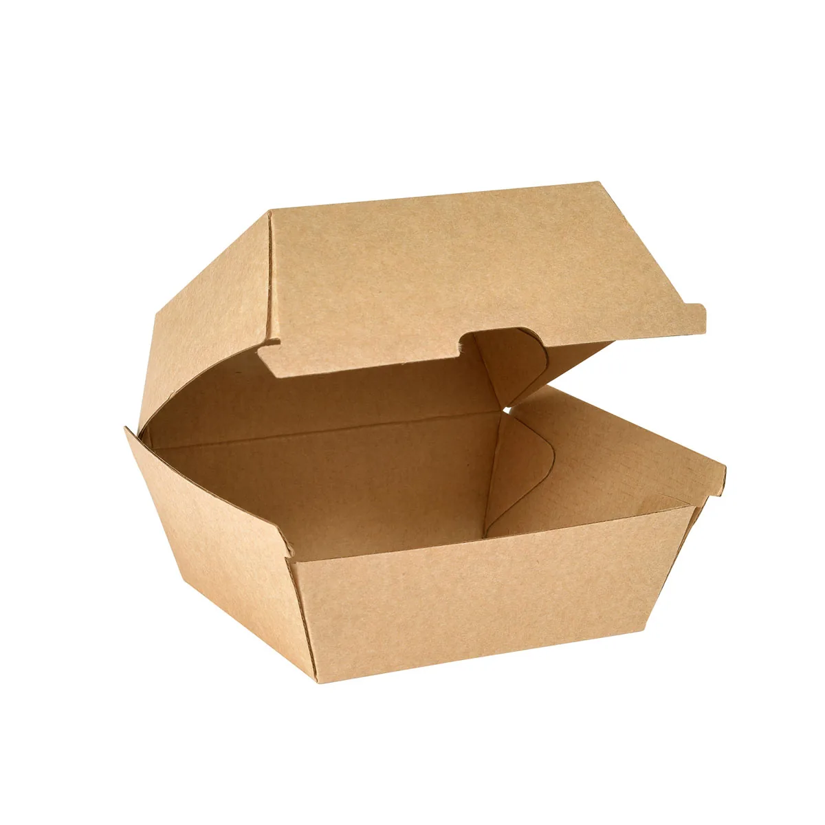 Burgerbox 700 ml · 165×145×50 mm · Braun · Wellkarton