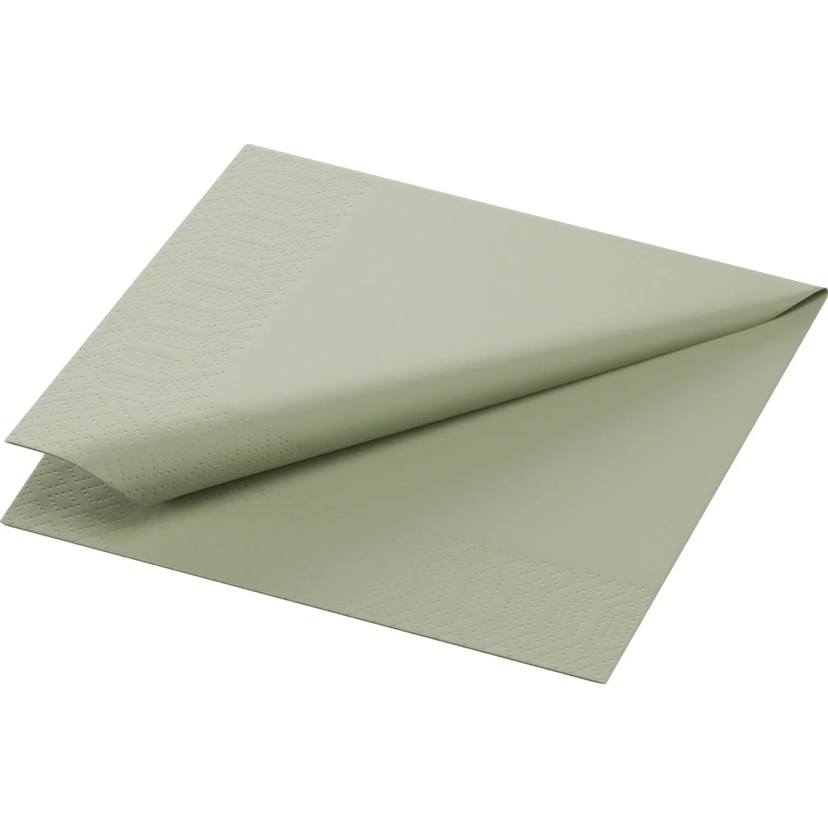 Serviette · 24×24 cm · Pistaziengrün · 3-lagig · 1/4 Falz · Tissue
