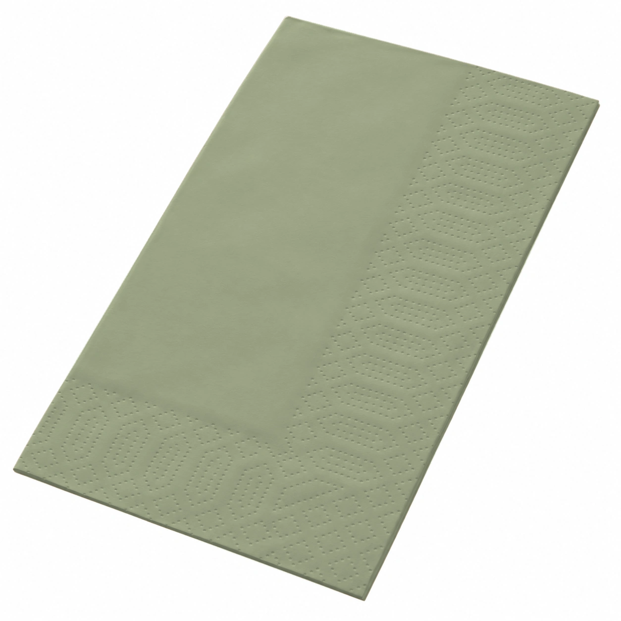Serviette · 33×33 cm · Pistaziengrün · 3-lagig · 1/8 Buchfalz · Tissue